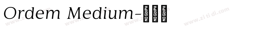 Ordem Medium字体转换